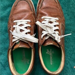 Ashworth Men's Brown Leather Sneakers